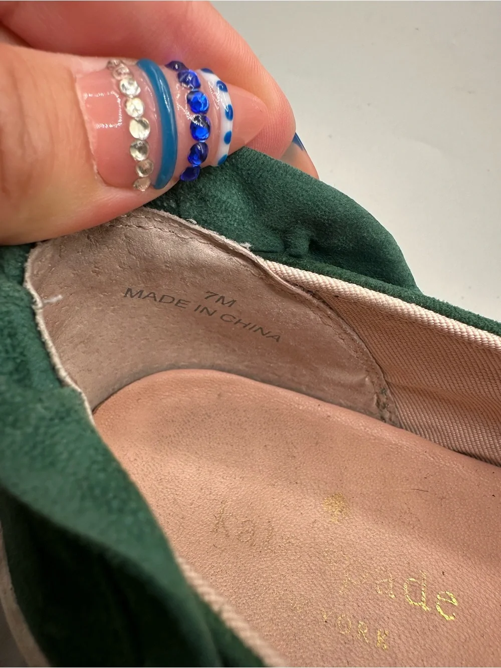 Kate Spade New York Lilly Suede Slip On Sneakers Women 7M Dark Green